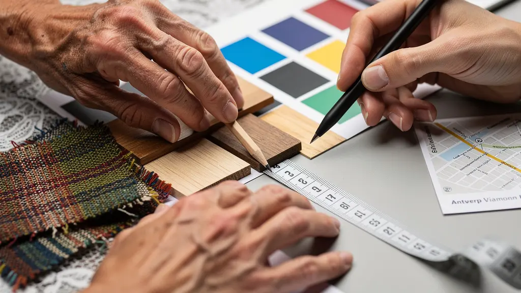 Mains travaillant sur un projet créatif montrant la polyvalence professionnelle