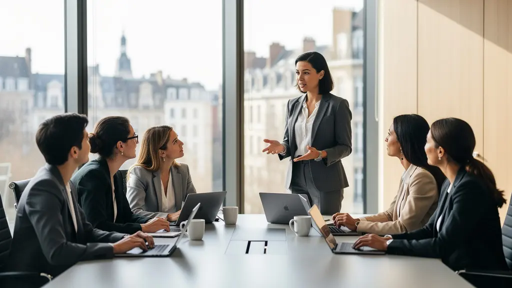 Portraits diversifiés de femmes dirigeantes en conseil d'administration représentant la mixité et le leadership féminin