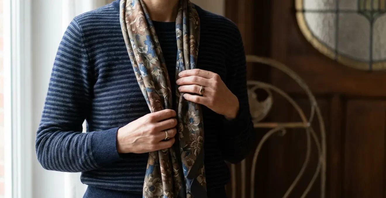 Association harmonieuse de motifs rayures et floraux dans le style belge